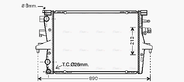 Radiator, engine cooling (VN2230)