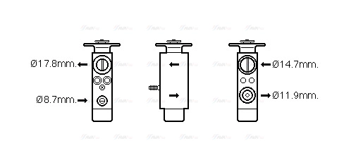 Expansion Valve, air conditioning (MN1082)