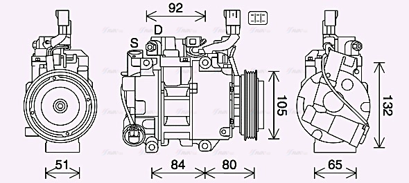 Compressor, air conditioning (TOK746)