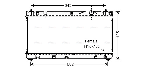 Radiator, engine cooling (TO2342)