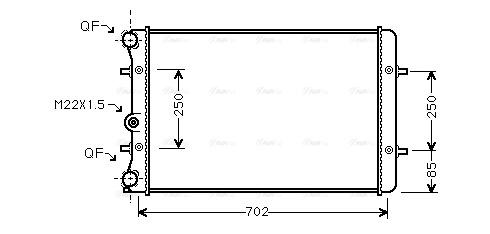 Radiator, engine cooling (AI2155)