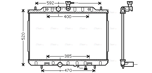 Radiator, engine cooling (DN2292)