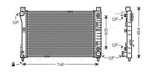 Radiator, engine cooling (MS2339)