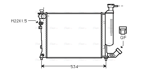 Radiator, engine cooling (CNA2059)