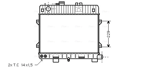 Radiator, engine cooling (BW2110)