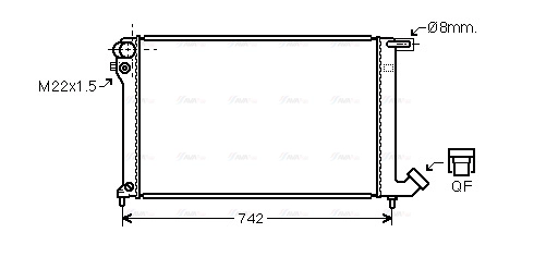 Radiator, engine cooling (CNA2137)