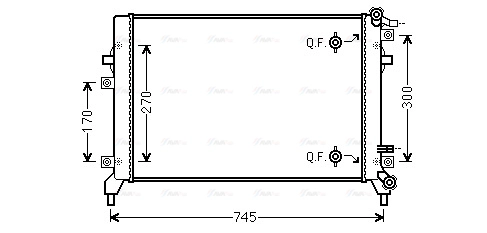 Radiator, engine cooling (VN2326)