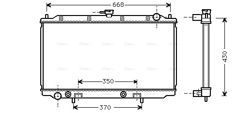 Radiator, engine cooling (DN2196)