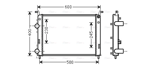 Radiator, engine cooling (FTA2336)