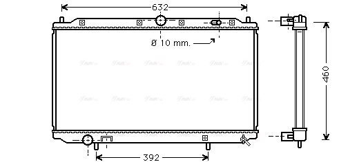 Radiator, engine cooling (VO2124)