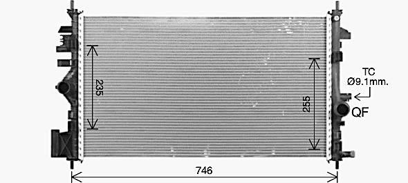 Radiator, engine cooling (OL2731)