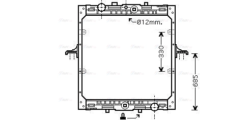 Radiator, engine cooling (DF2029)