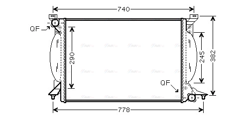 Radiator, engine cooling (AIA2206)
