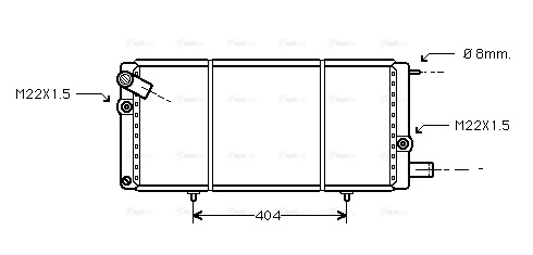Radiator, engine cooling (PEA2085)