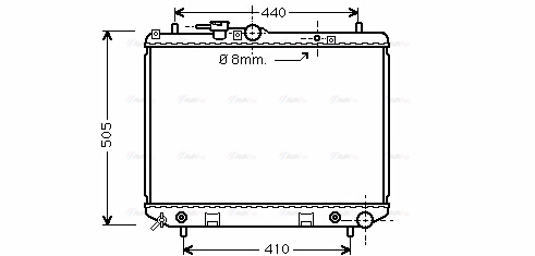 Radiator, engine cooling (DU2044)