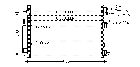 Condenser, air conditioning (CR5127D)