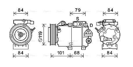 Compressor, air conditioning (HYK374)
