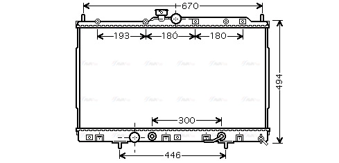 Radiator, engine cooling (MT2185)