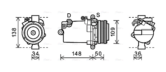 Compressor, air conditioning (BWAK408)