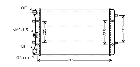 Radiator, engine cooling (VNA2174)