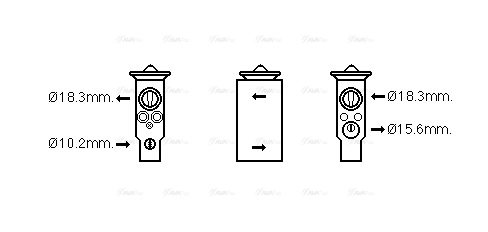 Expansion Valve, air conditioning (MS1634)