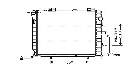 Radiator, engine cooling (MS2229)