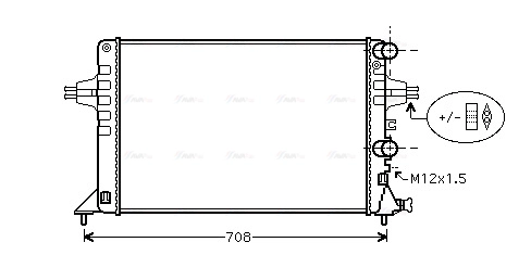 Radiator, engine cooling (OLA2444)
