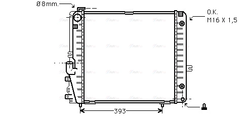 Radiator, engine cooling (MSA2086)