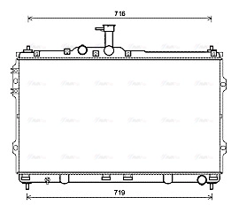 Radiator, engine cooling (HYA2418)