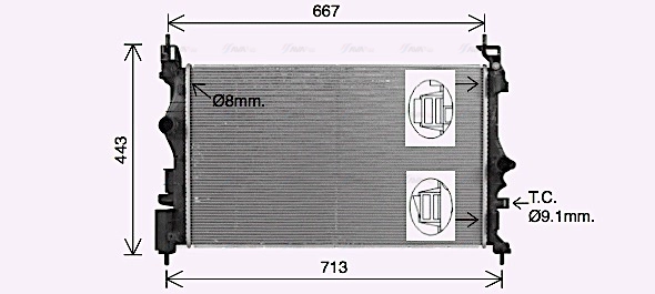 Radiator, engine cooling