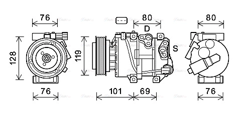 Compressor, air conditioning (KAK279)