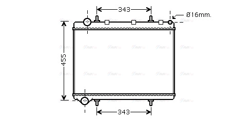 Radiator, engine cooling (PE2259)