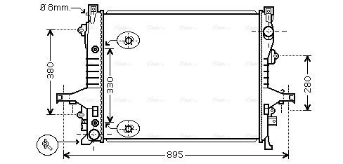 Radiator, engine cooling (VO2133)