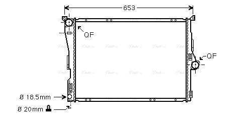 Radiator, engine cooling (BW2304)