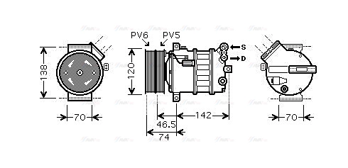 Compressor, air conditioning (ALAK106)