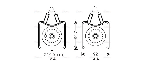 Oil Cooler, engine oil (VN3215)