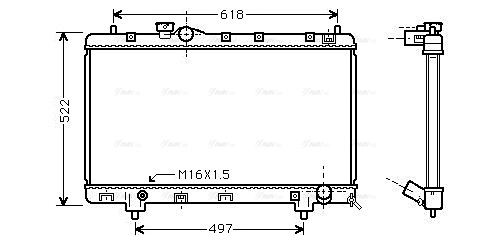 Radiator, engine cooling (TO2241)