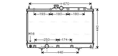 Radiator, engine cooling (MT2198)