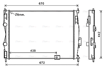 Radiator, engine cooling (DN2414)