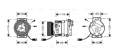 Compressor, air conditioning (FTK034)