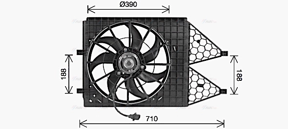 Fan, engine cooling (VN7545)