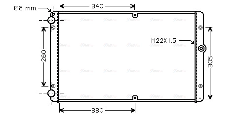 Radiator, engine cooling (VNA2245)