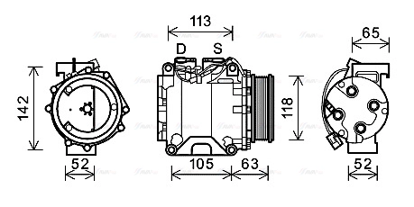 Compressor, air conditioning (HDAK238)
