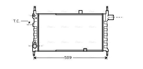 Radiator, engine cooling (OL2063)