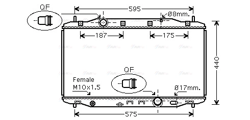Radiator, engine cooling (HD2190)