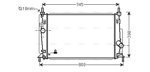 Radiator, engine cooling (MZ2237)