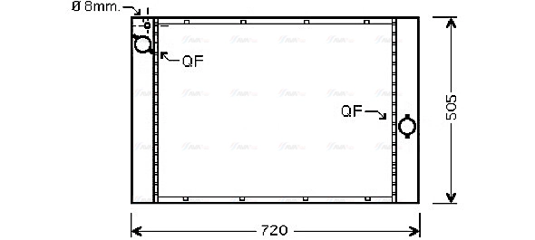 Radiator, engine cooling (BWA2284)