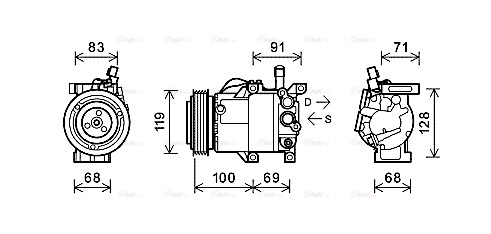 Compressor, air conditioning (KAK144)