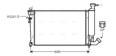 Radiator, engine cooling (CN2057)