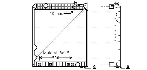 Radiator, engine cooling (ME2193)